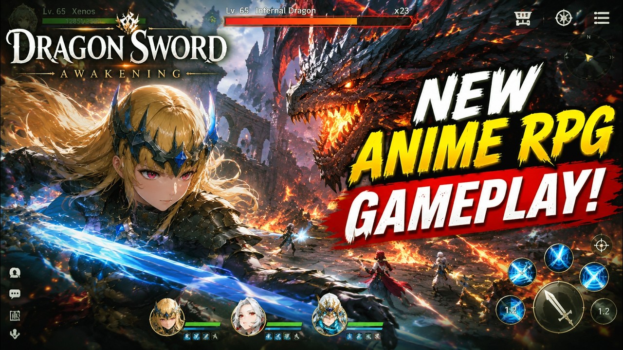 DragonSword: Awakening &mdash; Демонстрация игрового процесса (2026): потрясающая аниме RPG с открытым ...