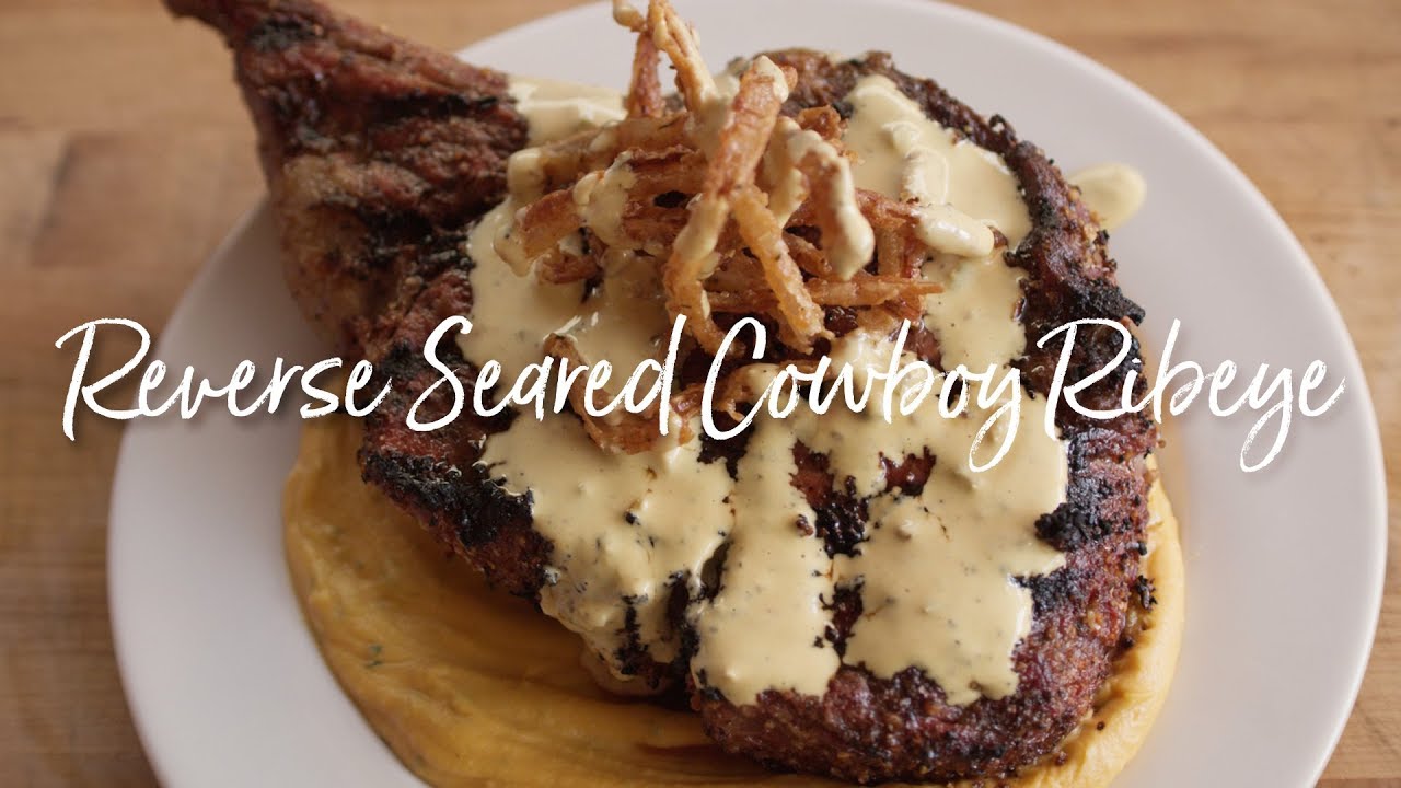 How to Reverse Sear a Cowboy Ribeye on the Grill