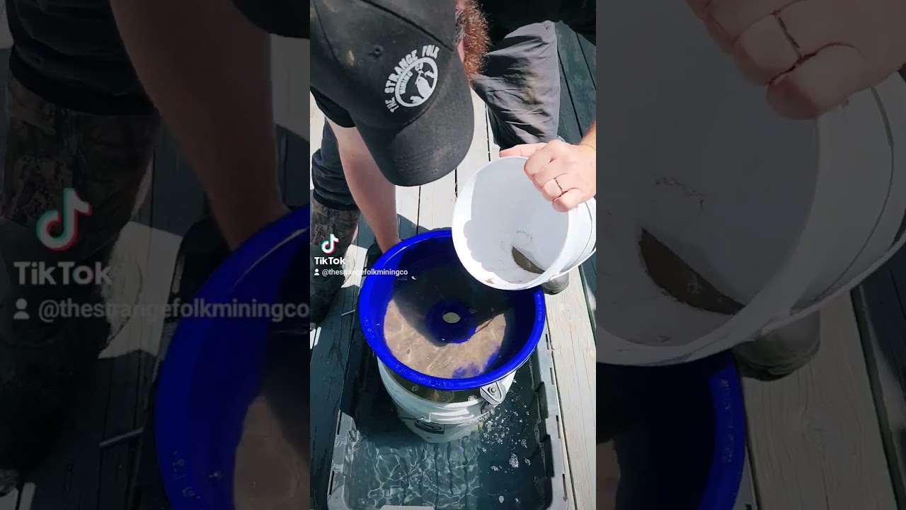 Running concentrates through the Blue Bowl. #mining #mine #goldmining #goldpanning #gold