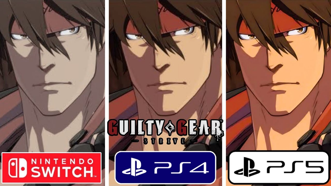 Guilty Gear Strive PS4 vs PS5 vs Nintendo Switch Graphics Comparison