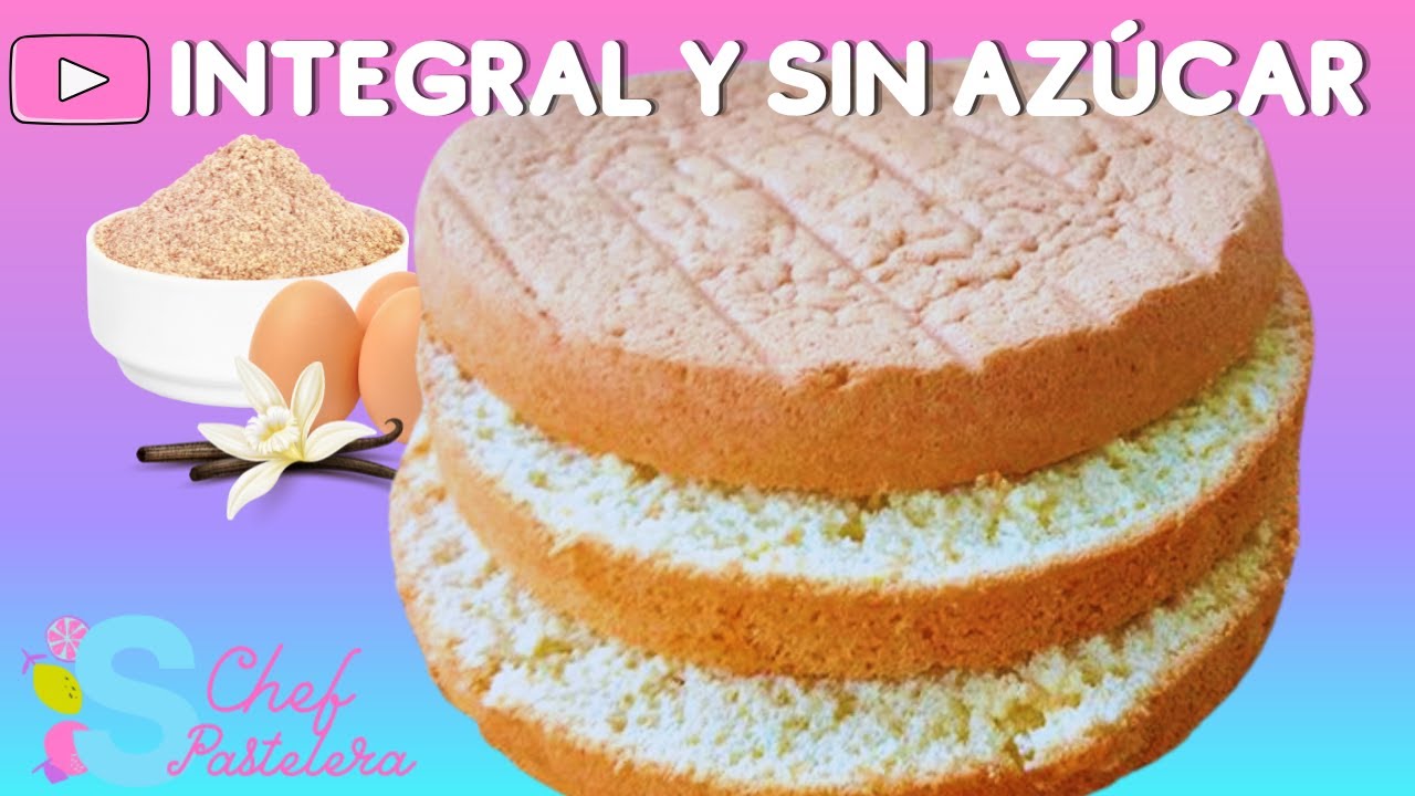 BIZCOCHO para TARTA, SIN GRASAS, SIN AZÚCAR |Sandra ChefPastelera