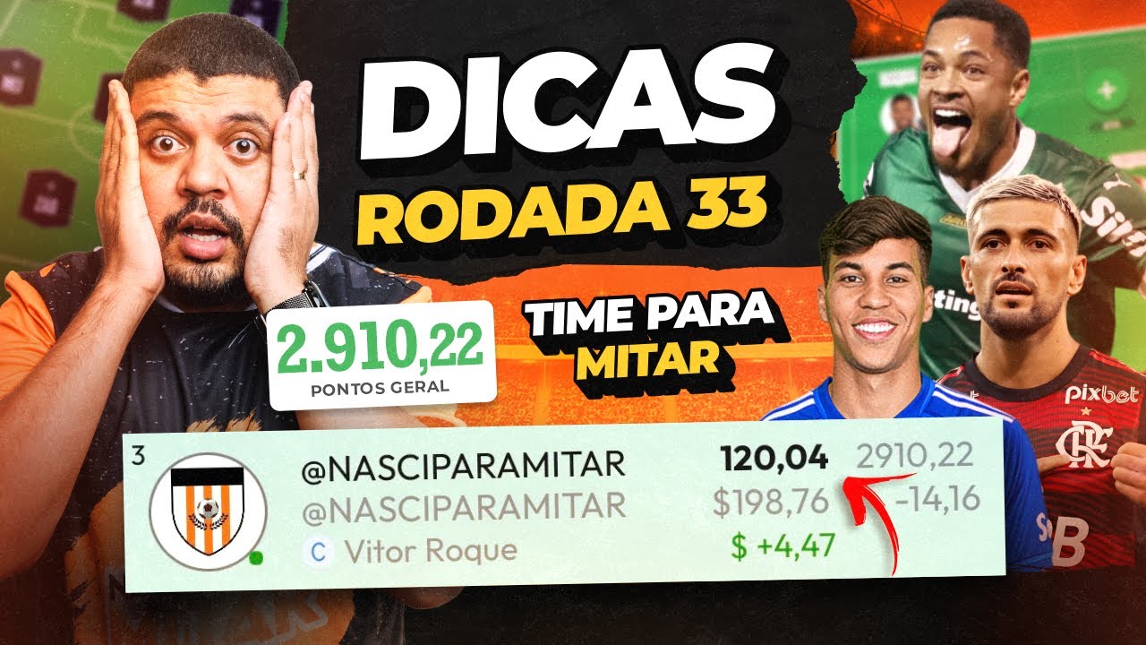 CARTOLA FC 2025 - DICAS RODADA 33 - TIME PARA MITAR RODADA 33