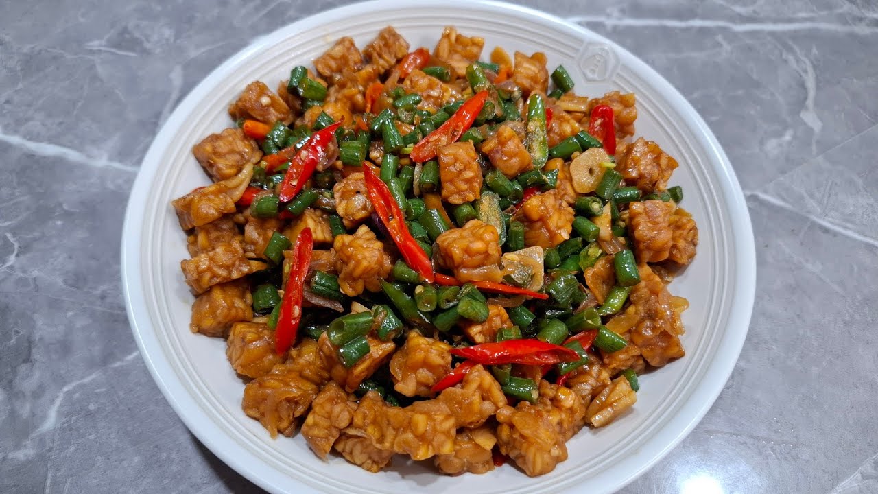Cara membuat resep TUMIS TEMPE KACANG PANJANG Enak dan simpel