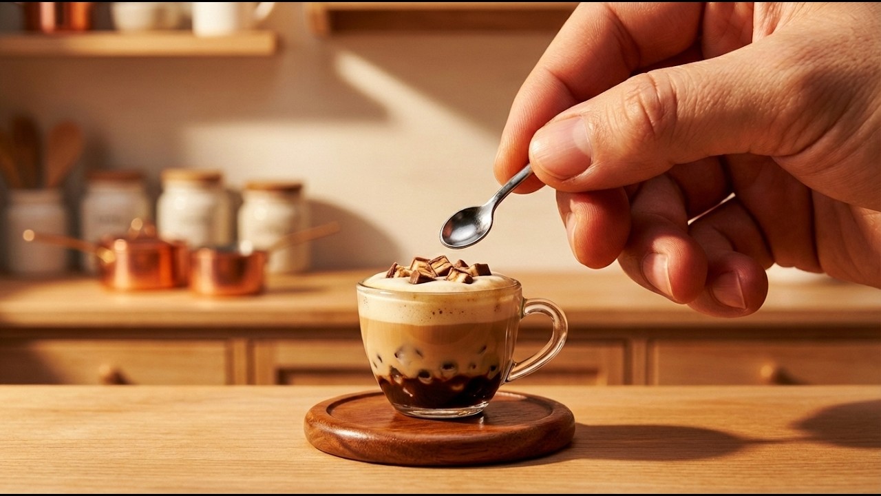 Miniature Buble Coffee & Biscuit Recipe | Tiny Kitchen Cooking