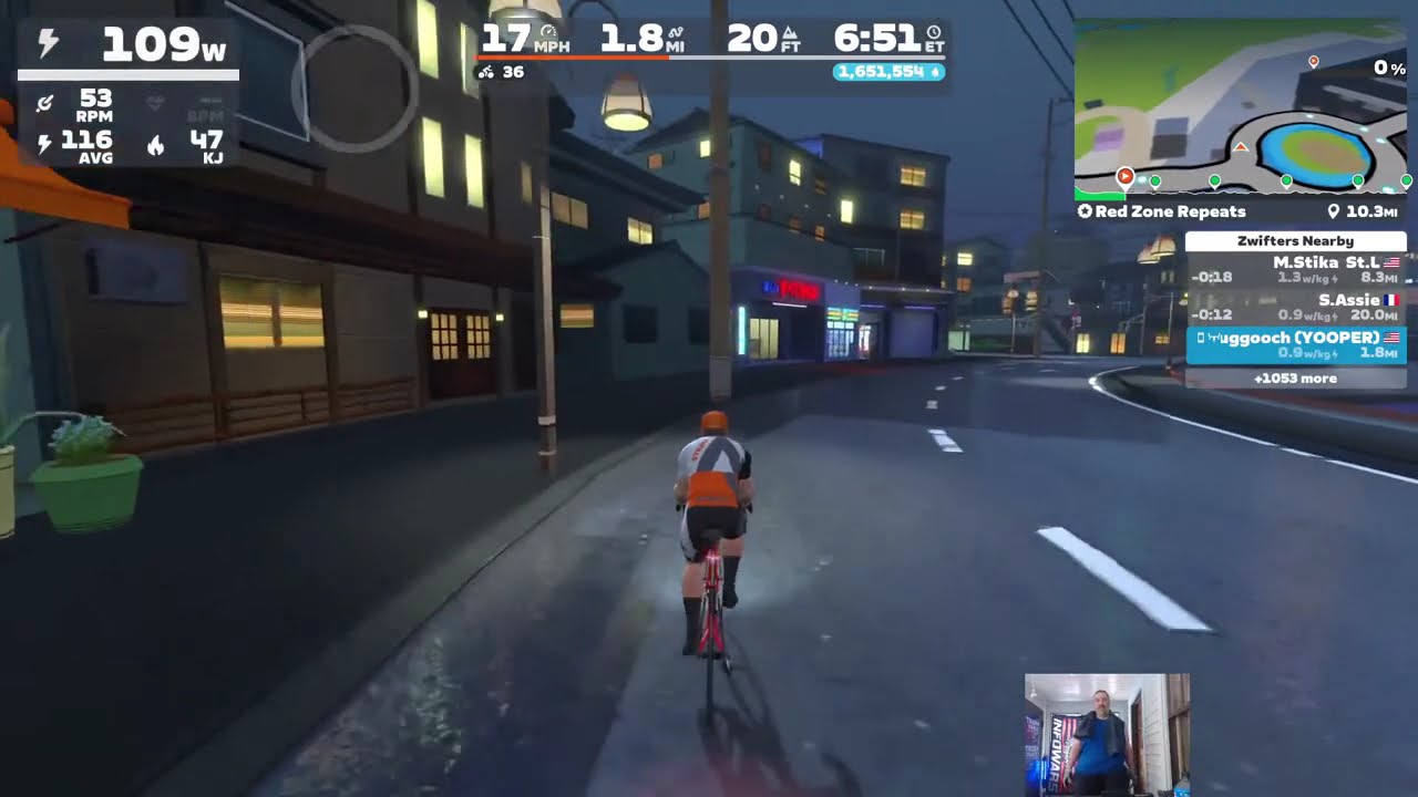 Zwift - Red Zone Repeats in Makuri Islands
