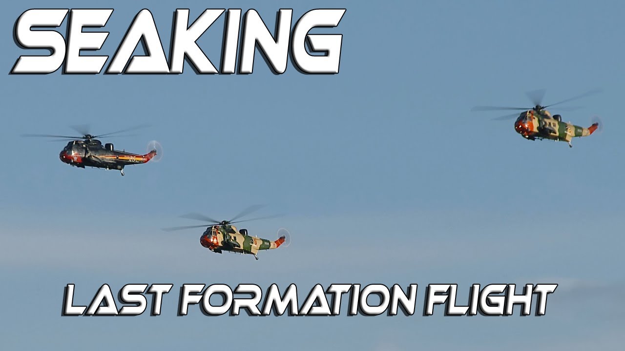 4Kᵁᴴᴰ 4K UHD Last Formation Flight of the Seakings at the Belgian Coast