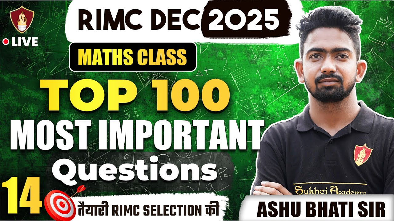 RIMC Maths | Most Important Questions | Rashtriya Indian Military College Maths