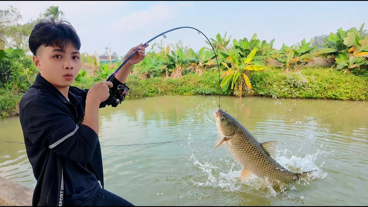 Thử Thách Câu Cá Vạn Cân Bằng Combo Cần Lure Giá Rẻ - Va Phải Hàng Khủng