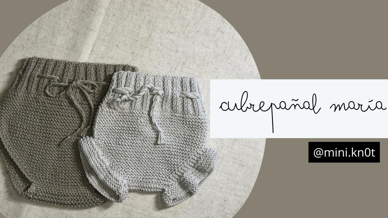 CÓMO TEJER CUBREPAÑAL DE PUNTO A DOS AGUJAS FÁCIL | canastilla de bebé | 3-6 meses | Tutorial