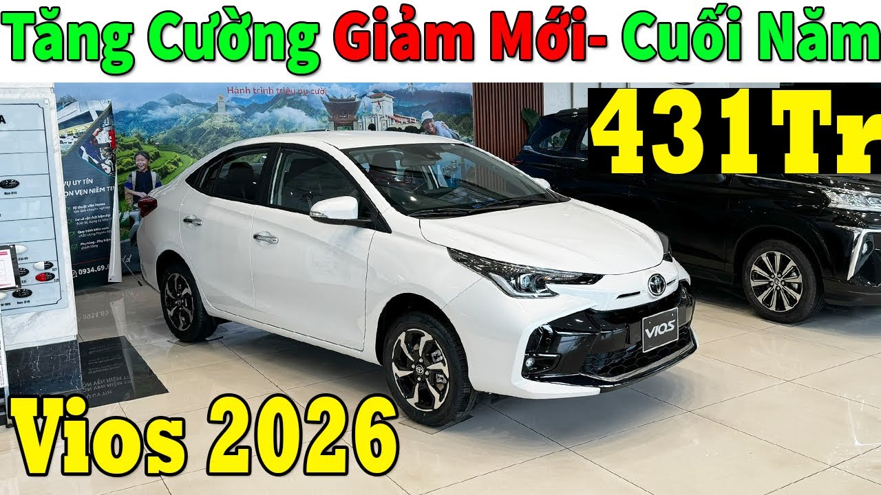 ✅Giá Xe Khuyến Mại Toyota Vios 2026 Tháng 2 Mới, Vios Còn 431Tr| Giá Lăn bánh Toyota Vios | Topcarvn