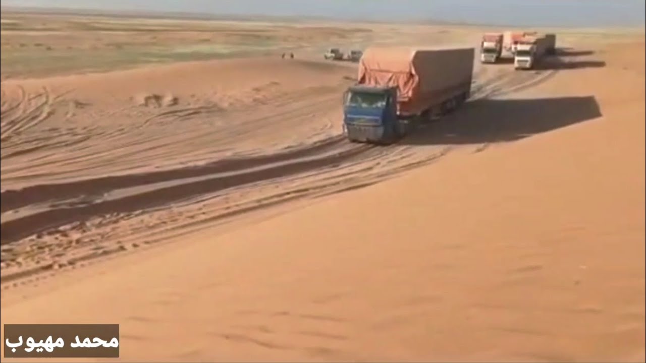 افضل سائقين شاحنات عبرو اخطر طرق الصحراء اليمن السعودية