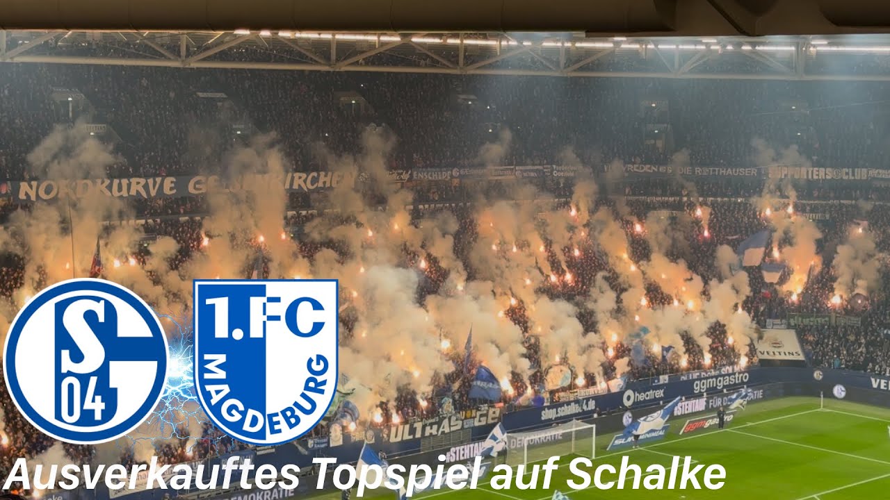 FC Schalke 04 - 1.FC Magdeburg | Mega PYROSHOW und 6.000 Gästefans bei Schalker Heimdebakel