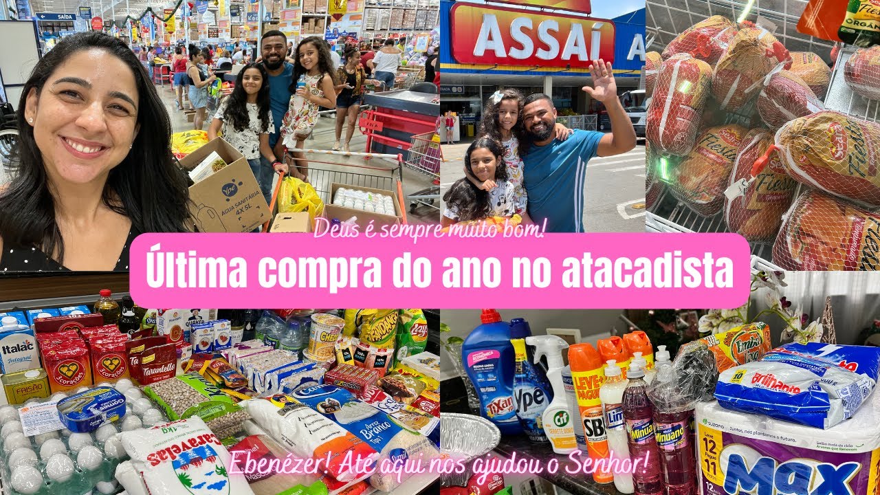 Compras do mês no atacadista| Vlog no mercado| Mostrei o valor total da compra| Última compra do ano