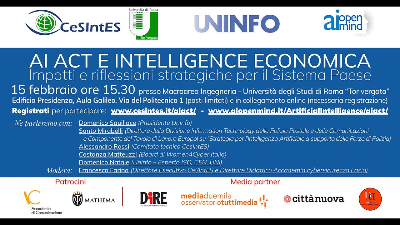 AI ACT E INTELLIGENCE ECONOMICA. Impatti e riflessioni strategiche per il Sistema Paese.