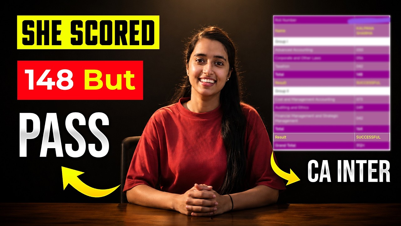 She Scored 148&hellip; But still passed CA Inter?