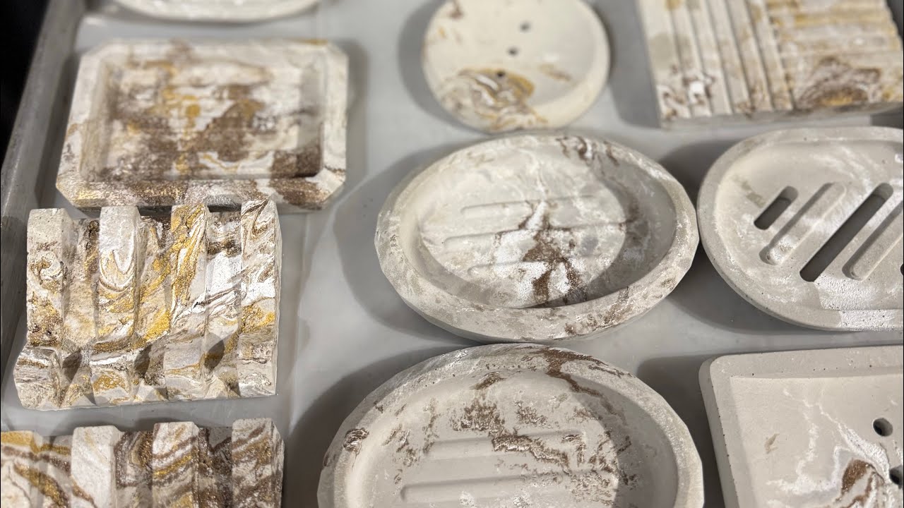 Making Concrete Soap Dishes - beginning to end