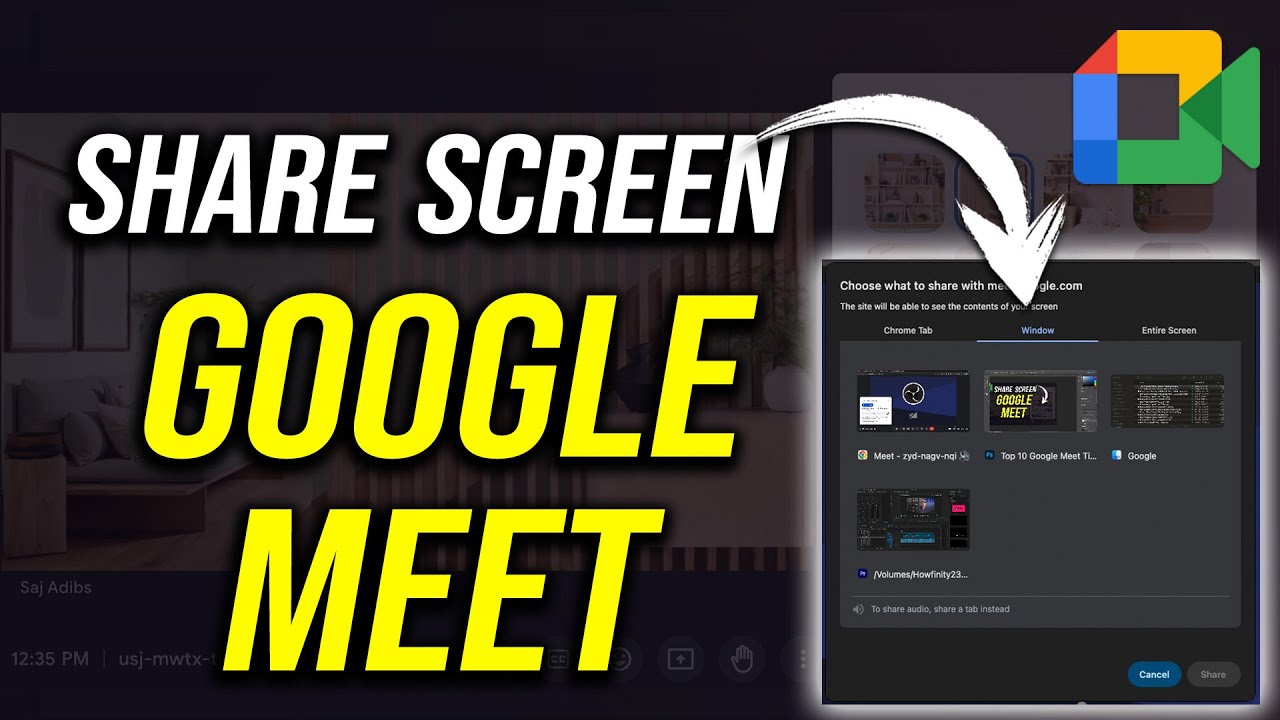 Как правильно поделиться своим экраном в Google Meet
