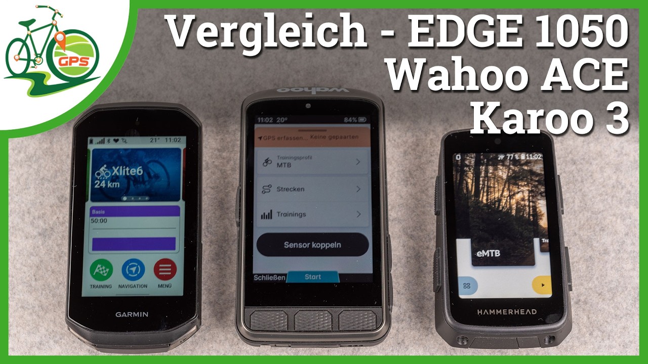 Garmin 1050 ⚡ Karoo 3 ⚡ Wahoo ACE 📋 Vergleich der besten GPS-Radcomputer mit Fahrrad Navigation