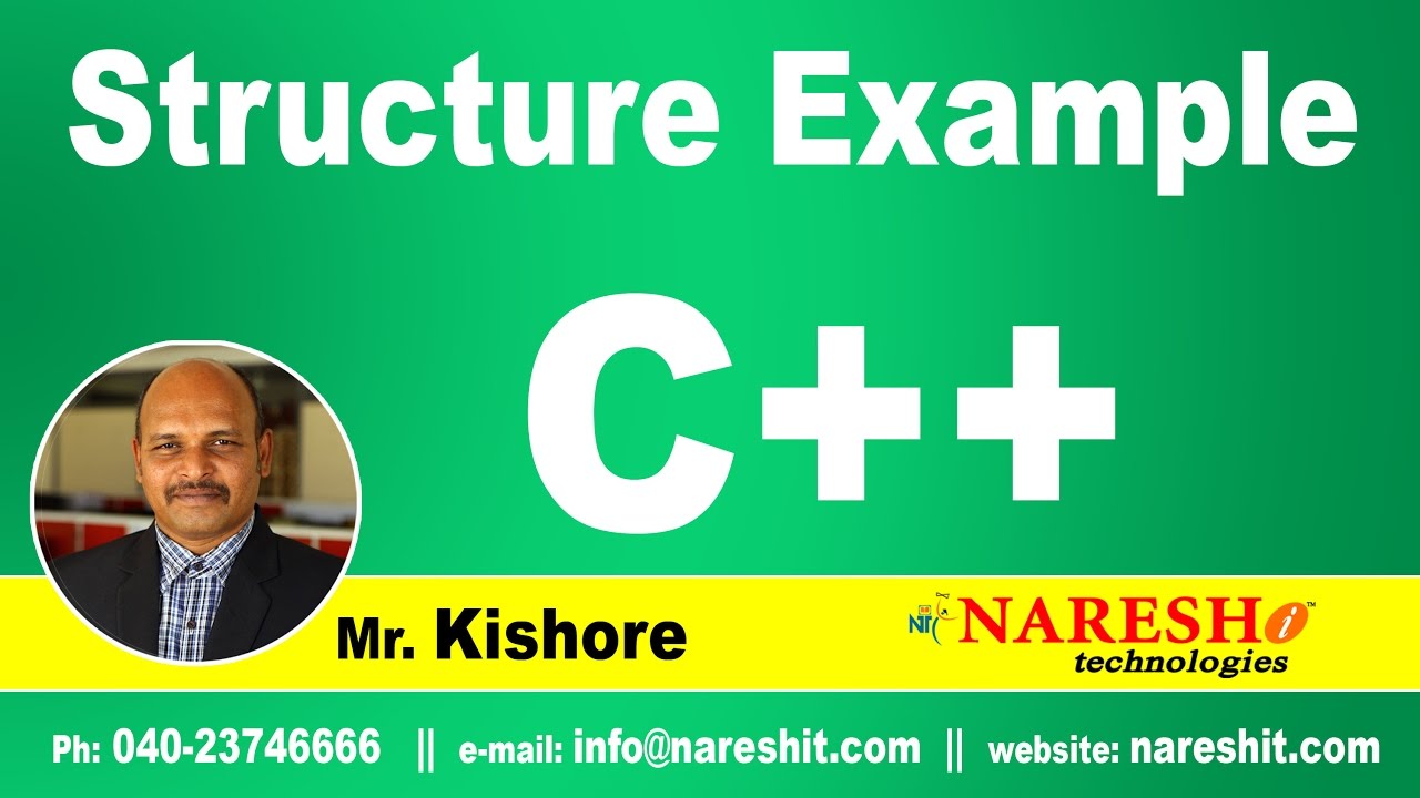 C++ Structure example | C ++ Tutorial | Mr. Kishore