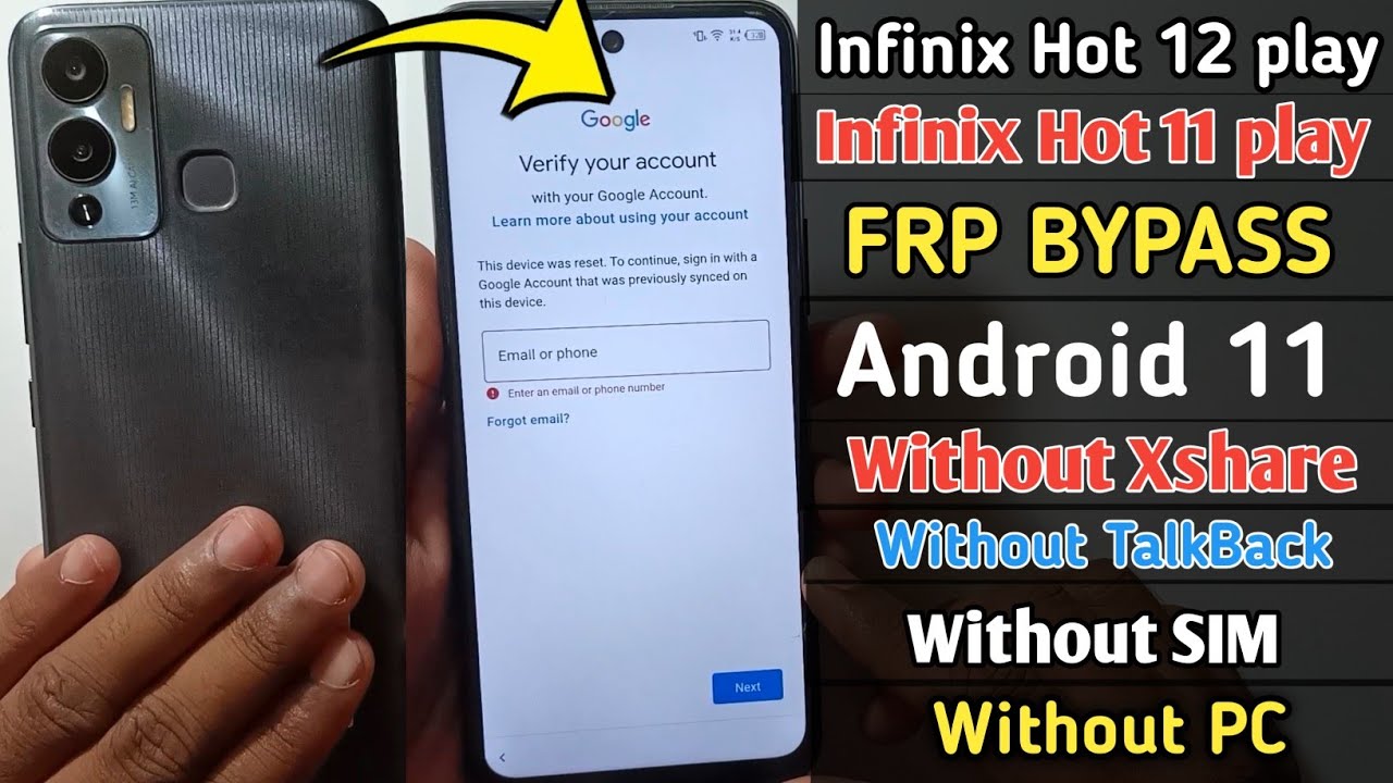 Infinix Hot 12 Play (X6816) Frp Bypass Android 11 2024 Without PC | Without TalkBack | Without SIM