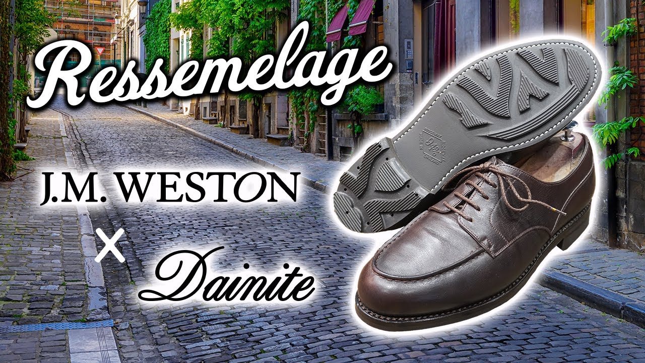 Remplacement de semelle sur chaussures derbies JM WESTON / Sole replacement on JM WESTON derby shoes