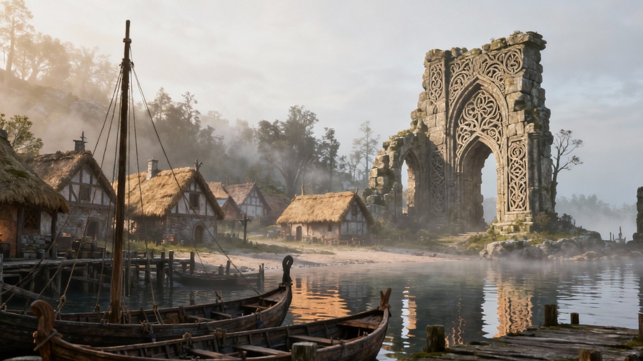 Relaxing Medieval Celtic Music 🌿 Peaceful River Village | Ancient Fantasy Ambience
