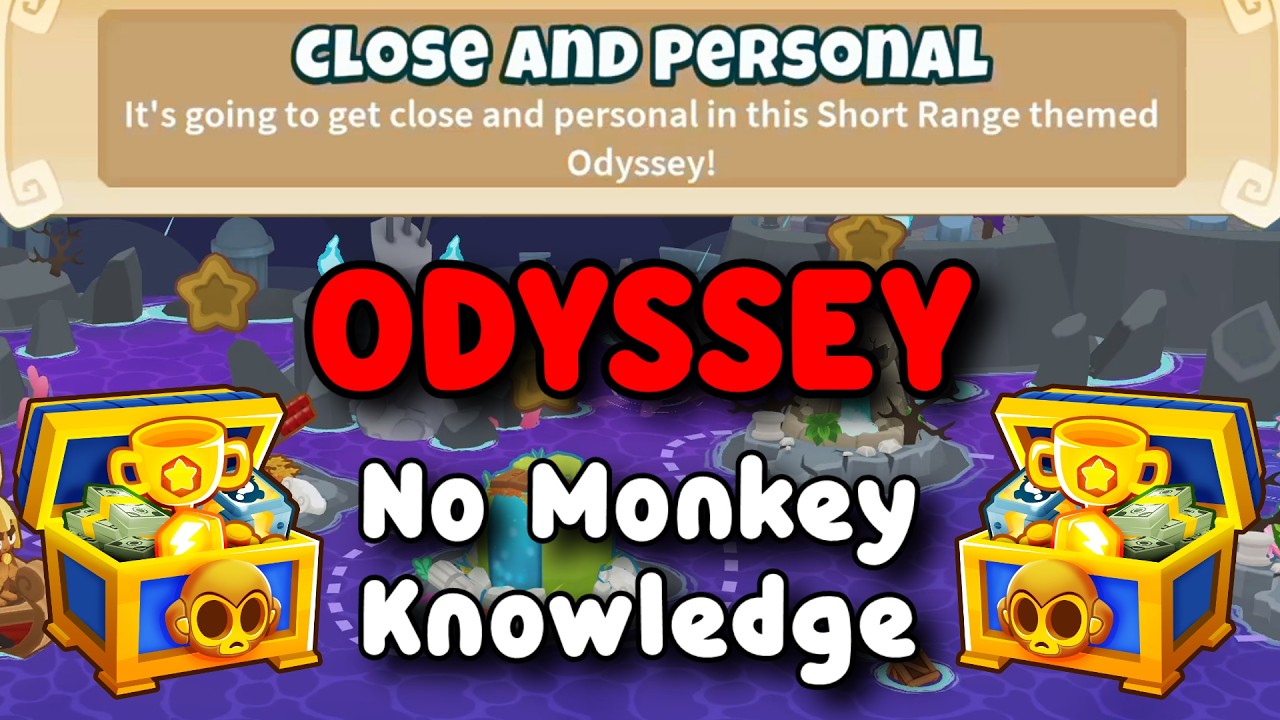 BTD6 Odyssey | No Monkey Knowledge Guide | Hard Mode Tutorial | Close & Personal