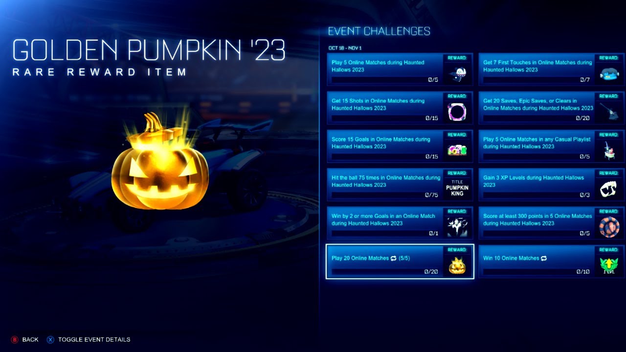 OPENING *20* OF THE *NEW* GOLDEN PUMPKIN '23 DROPS IN ROCKET LEAGUE!
