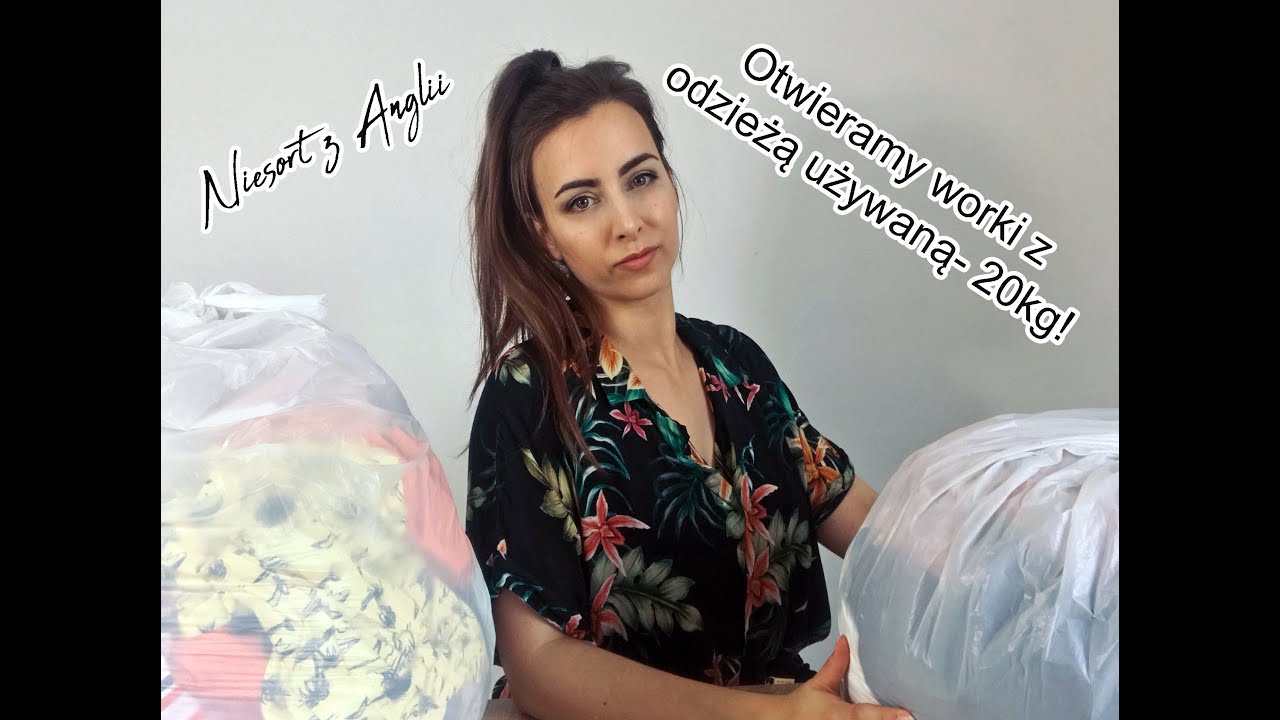 Kupiłam prawie 100kg work&oacute;w z odzieżą używaną z Anglii- Second Hand Clothes  Otwieram worki Unboxing