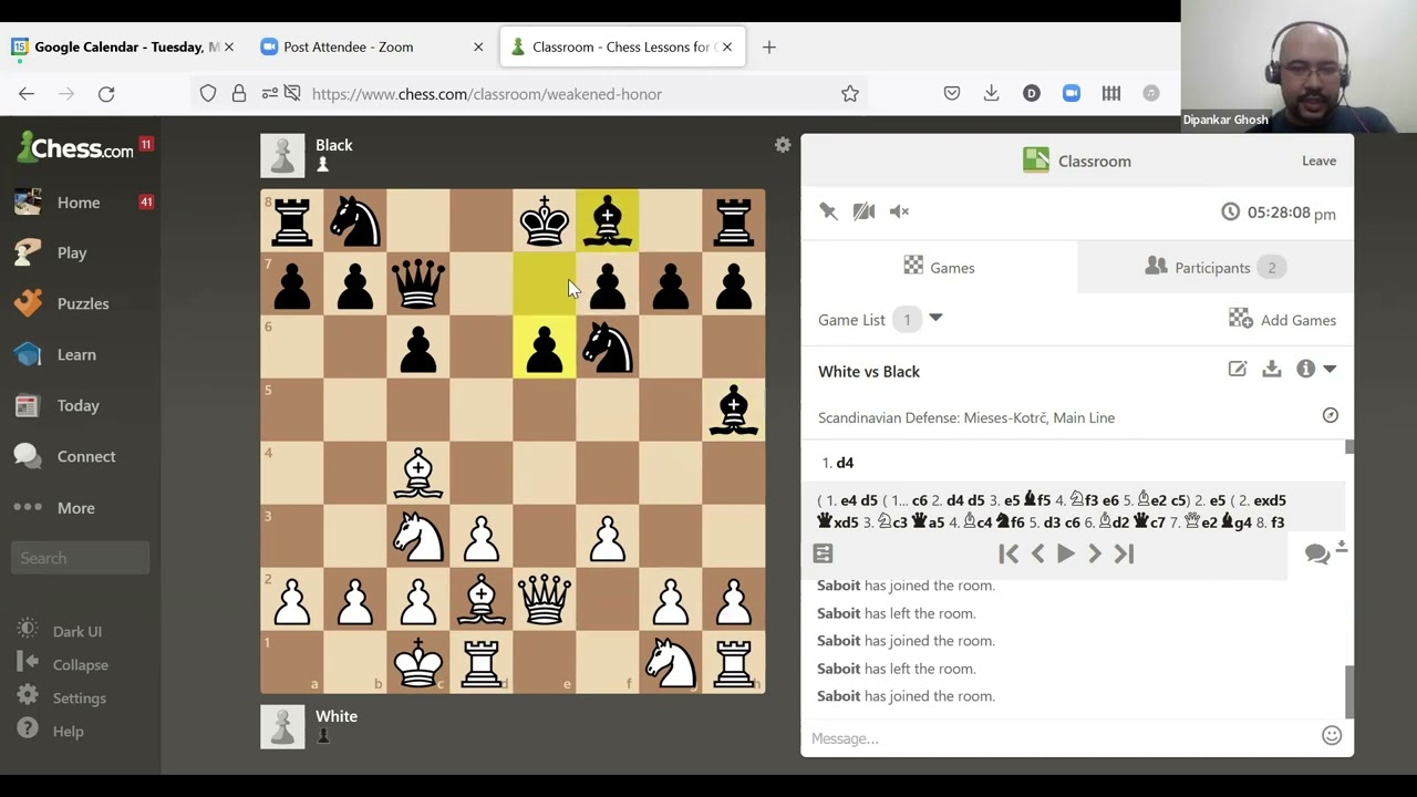 Aggressive System to Beat the Scandinavian Defence
