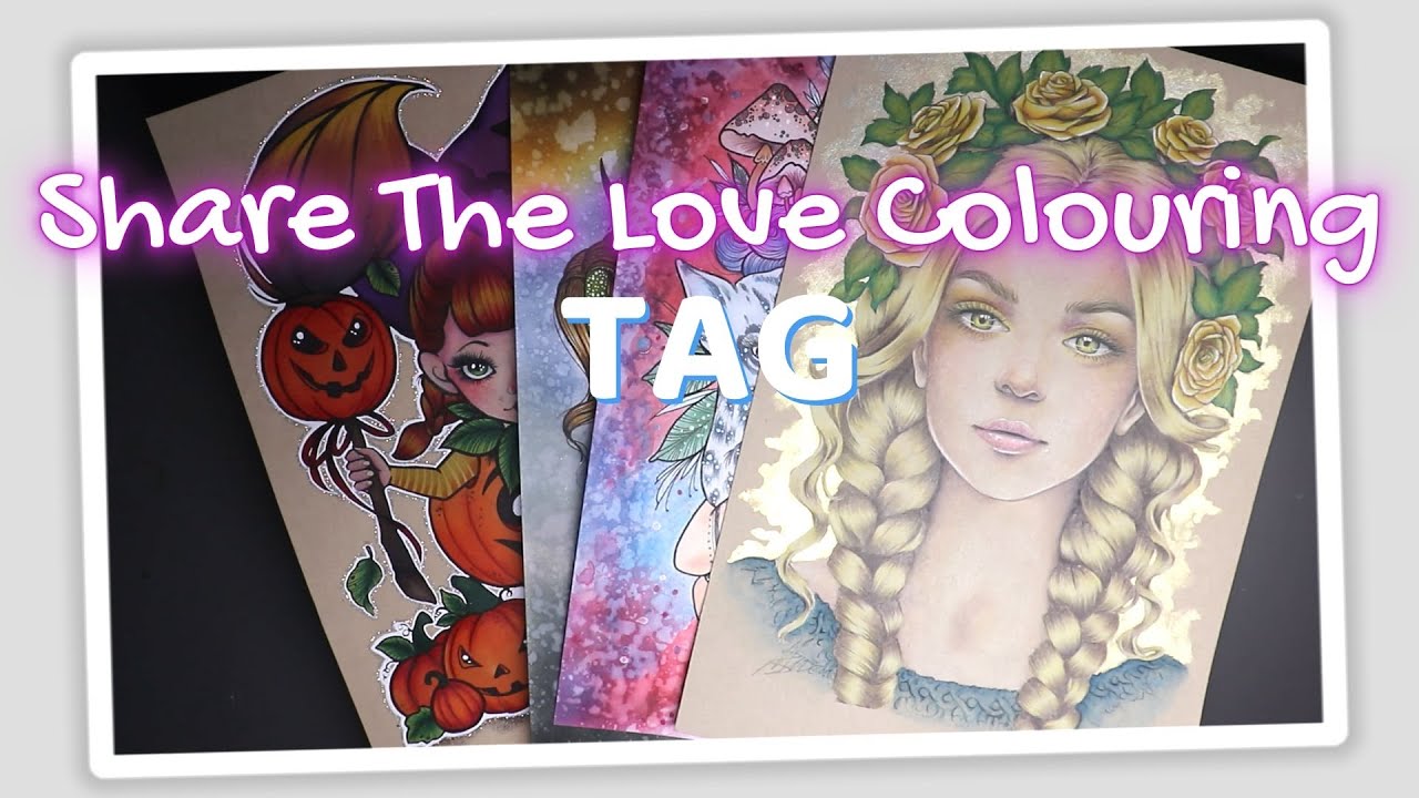 Share The Love Colouring TAG