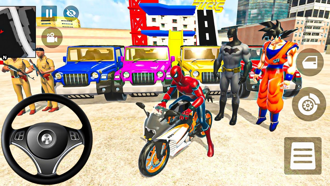 ❄️ Indian Thift Auto Game New Update 🐝 Spiderman & Ironman 🔥 Purchased Monster Cars Showroom Game 🎮