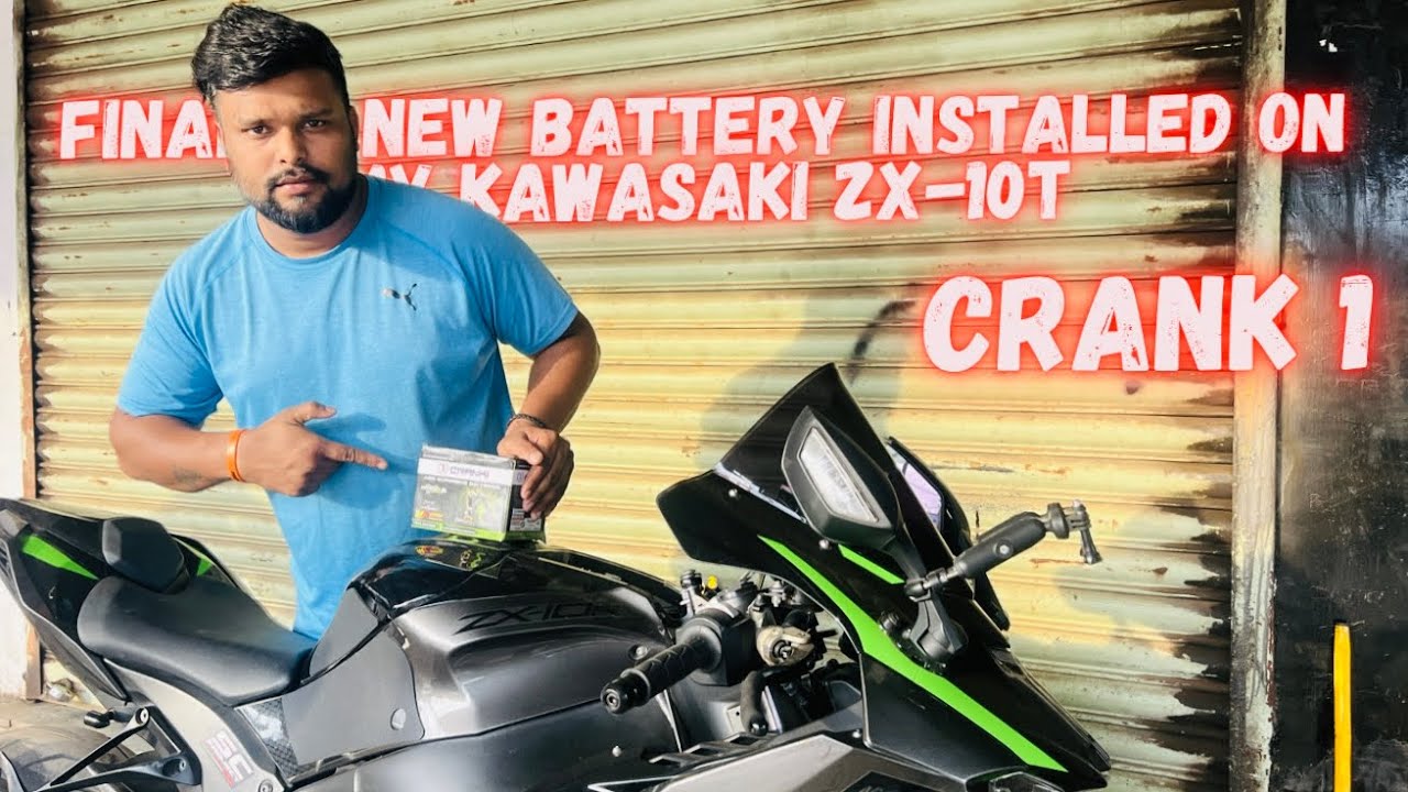 FINALLY NEW BATTERY INSTALLED ON MY KAWASAKI ZX-10R🔥 || POCKET FREINDLY BATTERY🔋 || CRANK 1 🔥