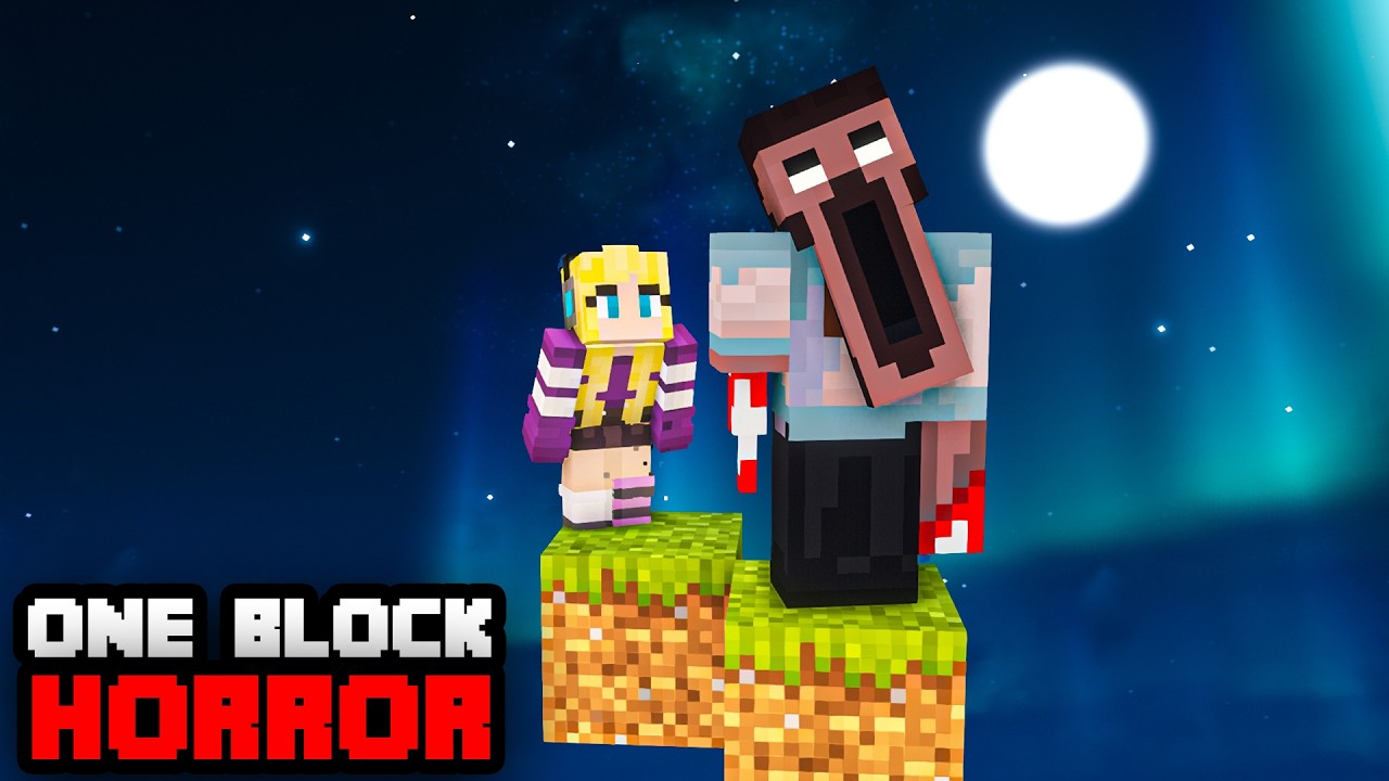 Straszny ONE BLOCK HORROR MINECRAFT z POTWORAMI