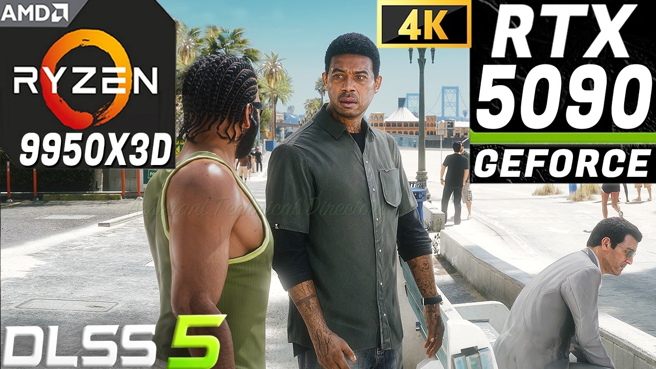 DLSS 5 выглядит потрясающе в GTA 5 ~ RTX 5090 + 9950X3D | 4K - Ультра графика ~ Потрясающие визуа...