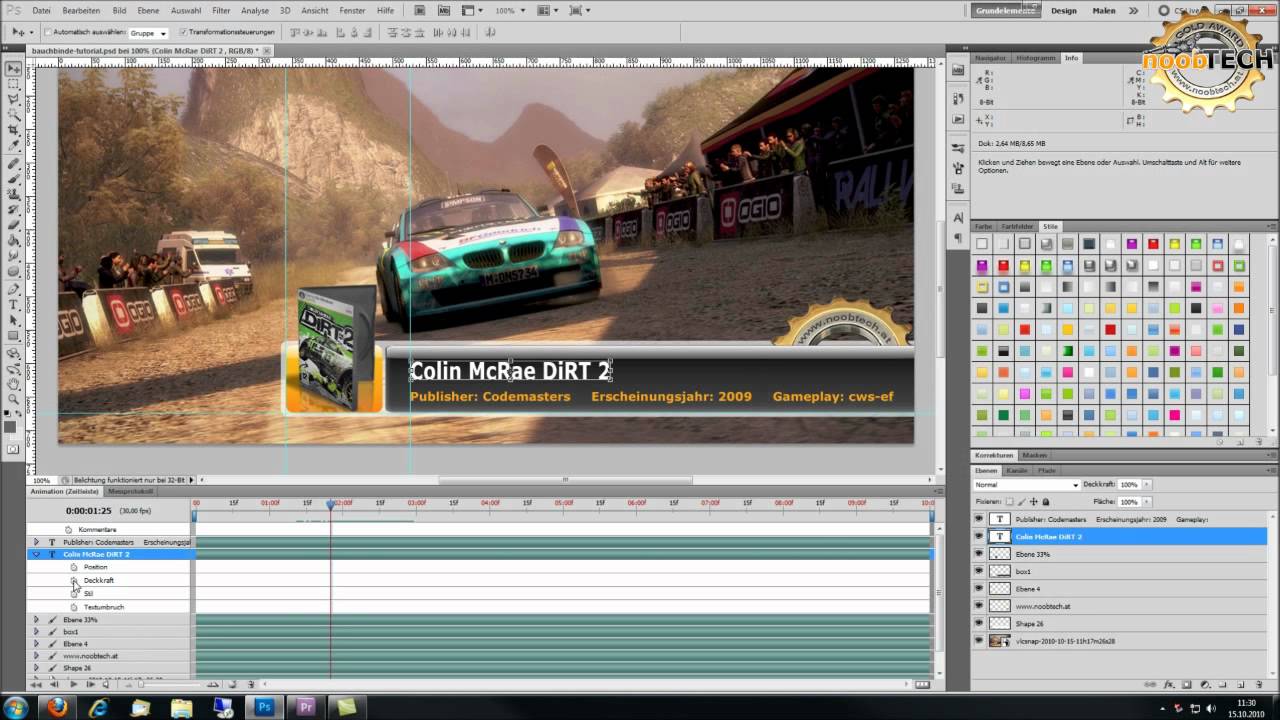 Bauchbinde bzw. Lower Third - Tutorial - NooBTECH.at