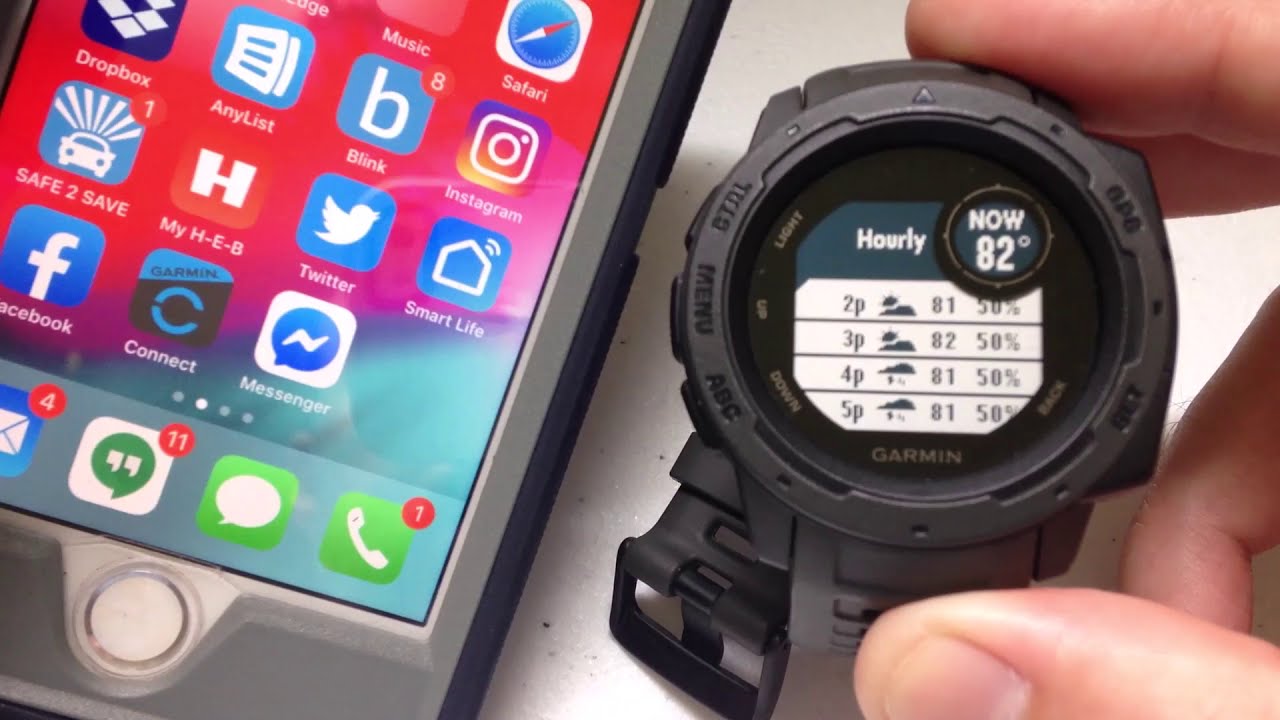 Garmin Instinct — проверьте погоду