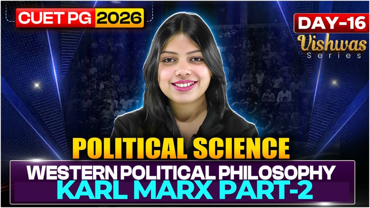 CUET PG 2026 Political Science (HUQP18) | Western Political - Karl Marx | MA Political Science