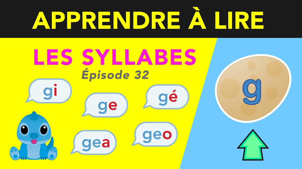 Lecture de syllabes avec le G doux | Méthode Syllabique Bobo (maternelle - CP - CE1)