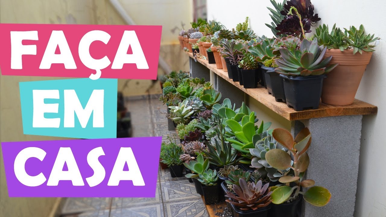 FAÇA EM CASA - PRATELEIRAS PARA SUAS SUCULENTAS E CACTOS - SUCU LOVERS