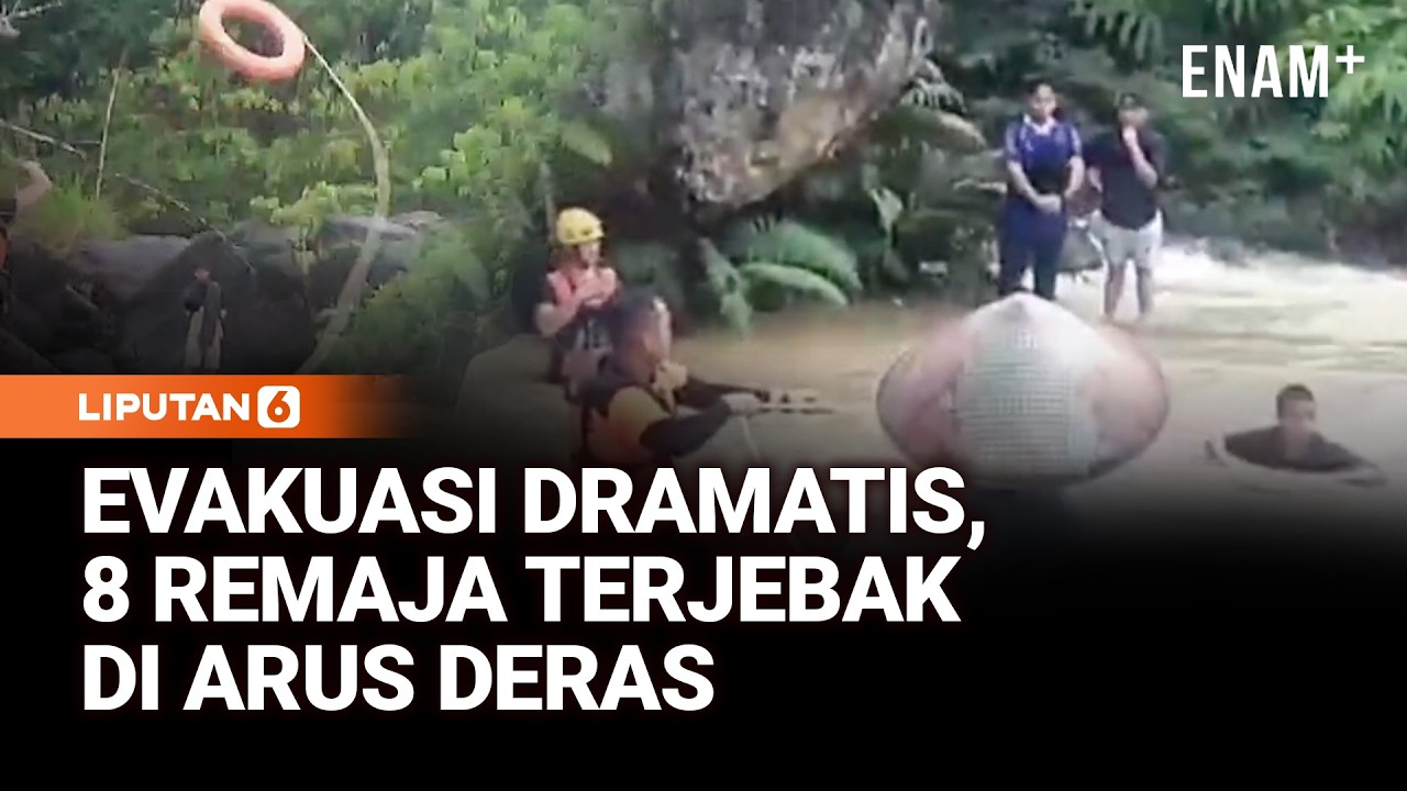 Evakuasi Dramatis, 8 Remaja Padang Terjebak di Arus Deras | Liputan6