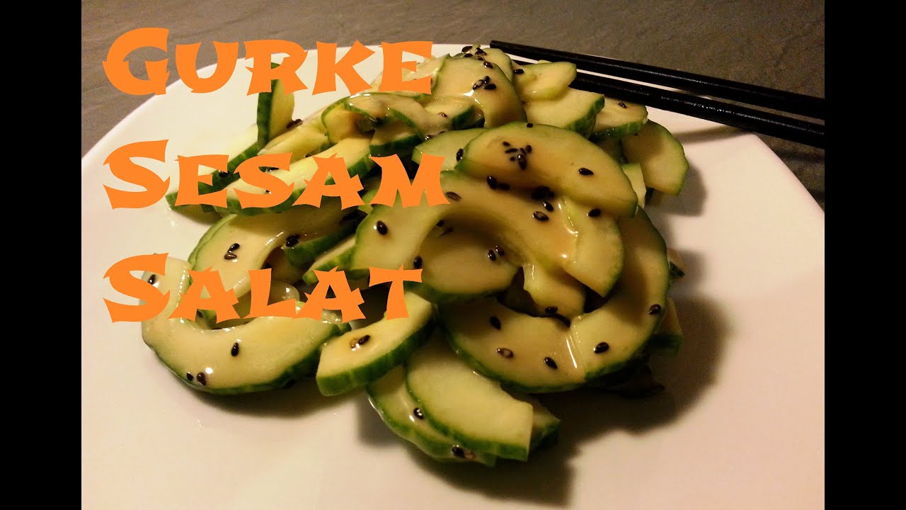 Japanischer Gurkensalat mit Sesam - Beilagen zu Sushi