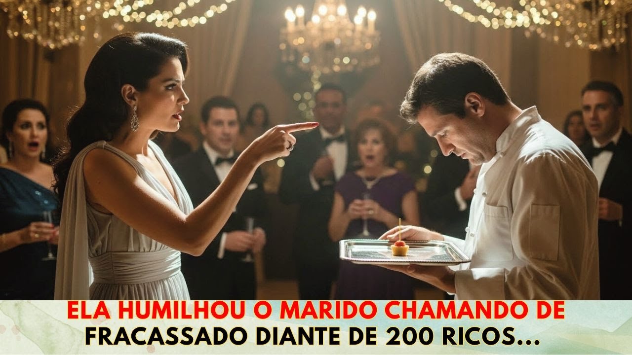 Esposa Humilha Marido Chamando de "Cozinheiro Fracassado" em Festa de Elite...