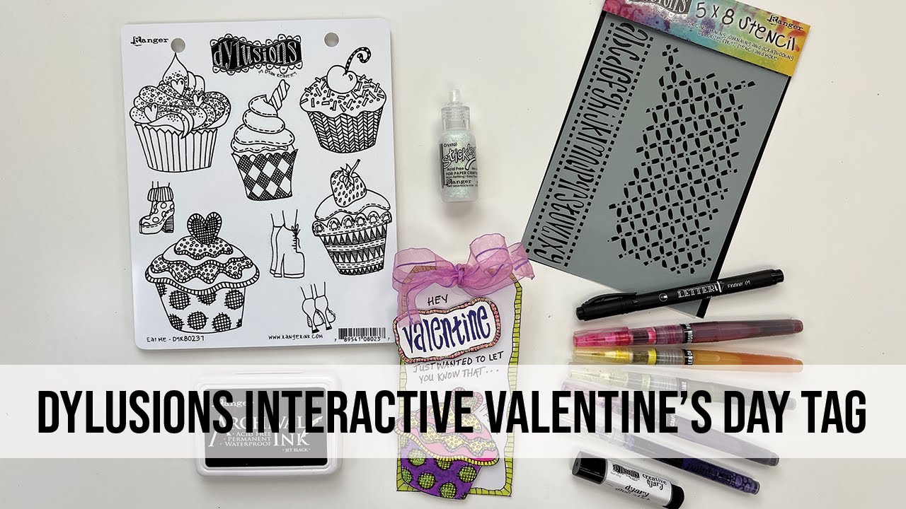 Dylusions Interactive Valentine&rsquo;s Day Tag