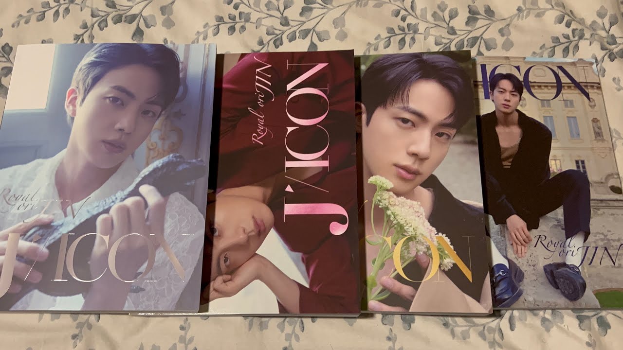 unboxing bts jin "royal oriJIN" dicon magazines/photobooks | all versions + kkt pobs