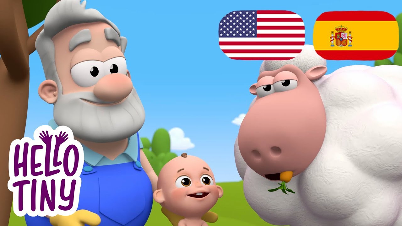 Old Macdonald had a Farm - En Español and In English! | Hello Tiny Bilingual Songs for Kids