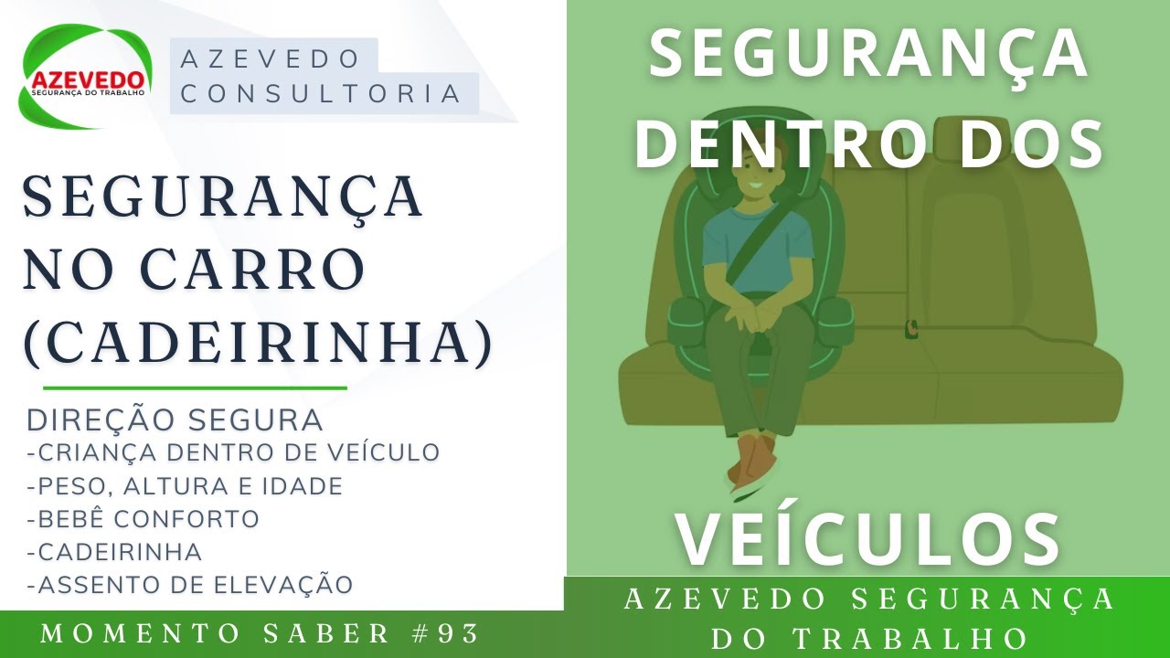 SABER DIREITO DIREÇÃO SEGURA SEGURANÇA A CRIANÇAS DENTRO DE VEÍCULOS USO DA CADEIRINHA - 93