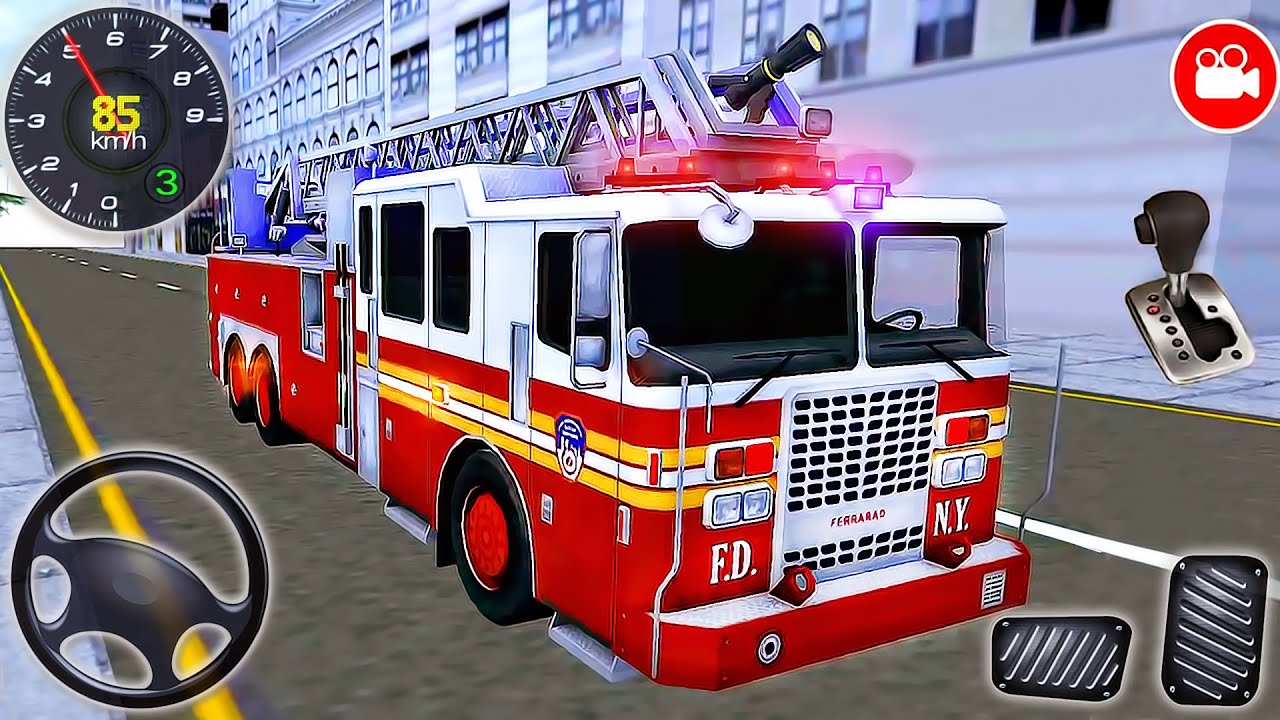 Real Fire Truck Driving Simulator 2022 - Fire Fighter Fireman's Daily Job - Android GamePlay #5
