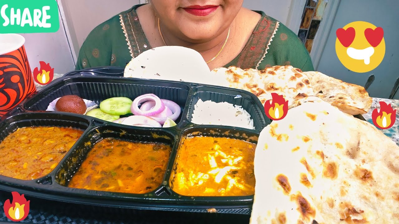 ASMR:EATING VEG THALI WITH NAAN🔥#asmr#mukbang#viralfood#viral#eatingsounds#eating#food#foddie