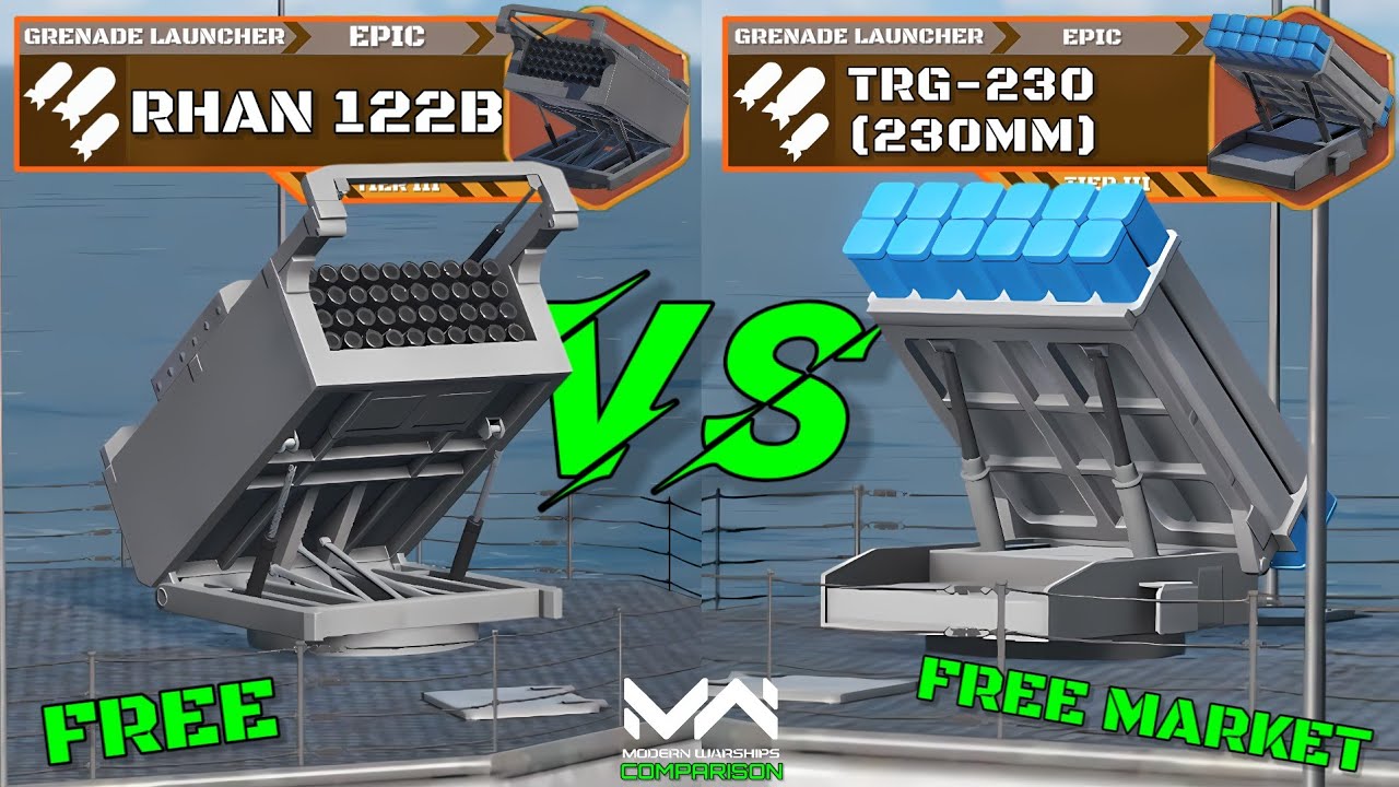 New Grenade Launcher R-Han 122B VS TRG-230 (230 mm) | Grenade Launcher Comparison | Modern Warships
